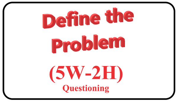 Problem Definition 5W 2H Quality Engineer Stuff