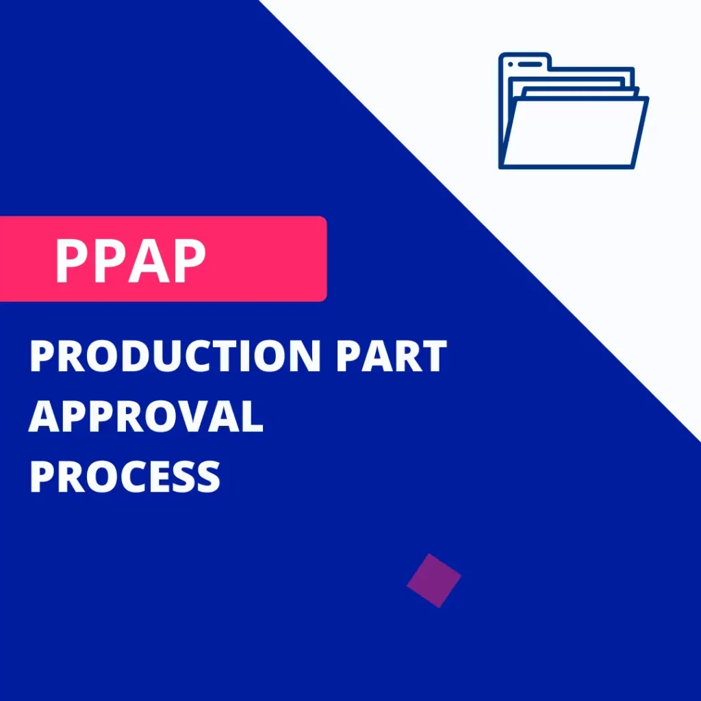 folder icon and text of production part approval process