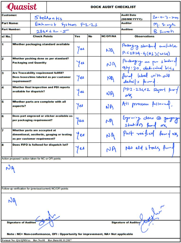 Dock Audit | How to do it? Checklist / Report / Template - Quality ...